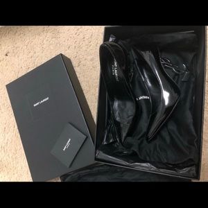 Saint Laurent opyum patent pump with monogram YSL